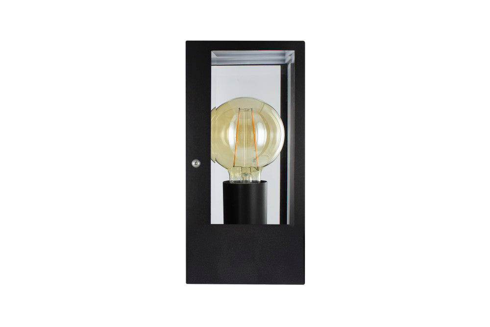 Integral ILDEA037 Outdoor Decorative Wall Light Contemporary Lantern Sensor IP44 1x E27 Black (Bulb Not Included) - westbasedirect.com