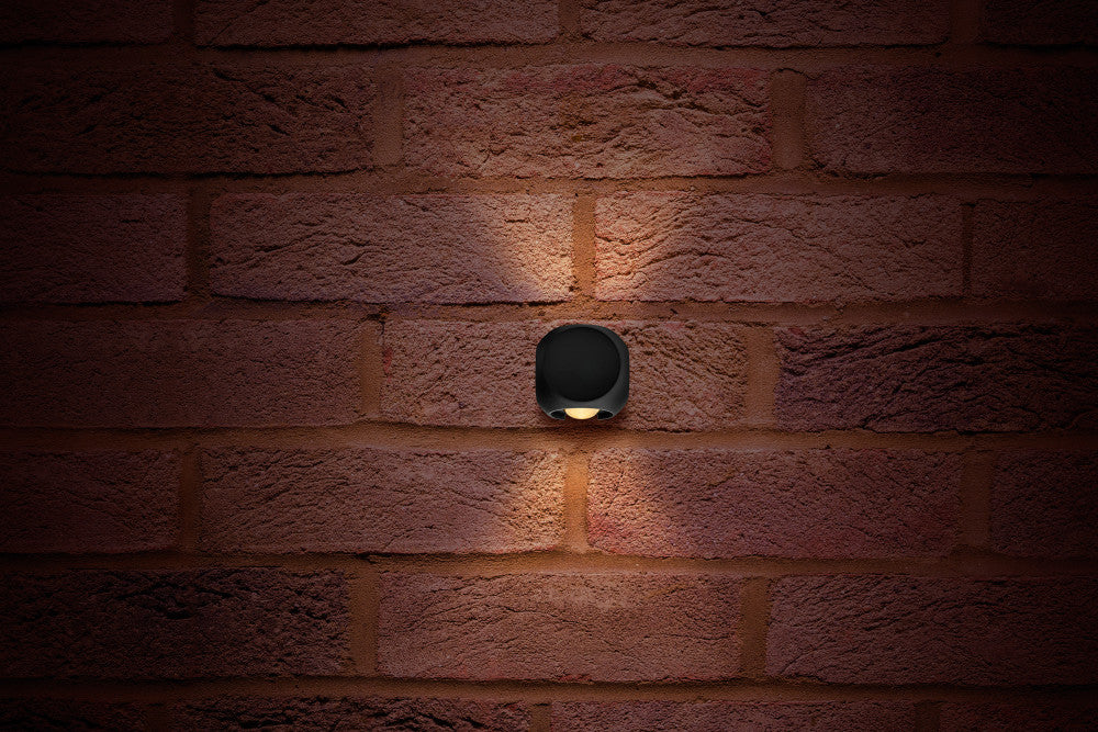Integral ILDEB034 Outdoor Decorative Wall Light Crosscube 230Lm 4.3W 3000K 2 Way Light Dark Grey - westbasedirect.com