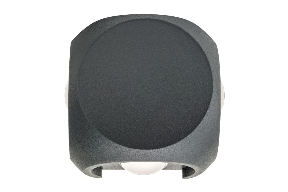 Integral ILDEB035 Outdoor Decorative Wall Light Crosscube 360Lm 8W 3000K 4 Way Light Dark Grey - westbasedirect.com