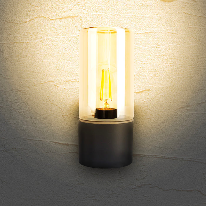 Integral ILDEB067 Outdoor Decorative Wall Light IP65 For 1x E27 Dark Grey (Bulb Not Included) - westbasedirect.com