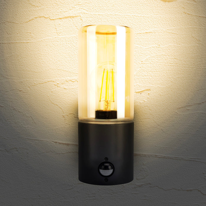 Integral ILDEB068 Outdoor Decorative Wall Light PIR IP54 For 1x E27 Dark Grey (Bulb Not Included) - westbasedirect.com