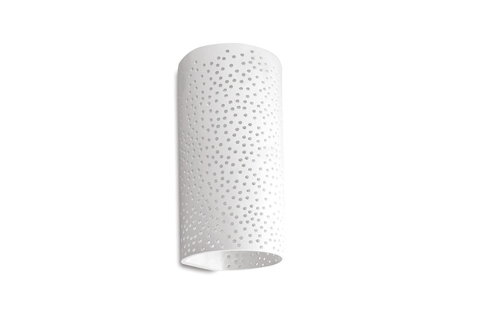 Integral ILDEC005 Indoor Decorative Paintable Gypsum Veria Wall Light IP20 For 1x E14 Max 40W White - westbasedirect.com