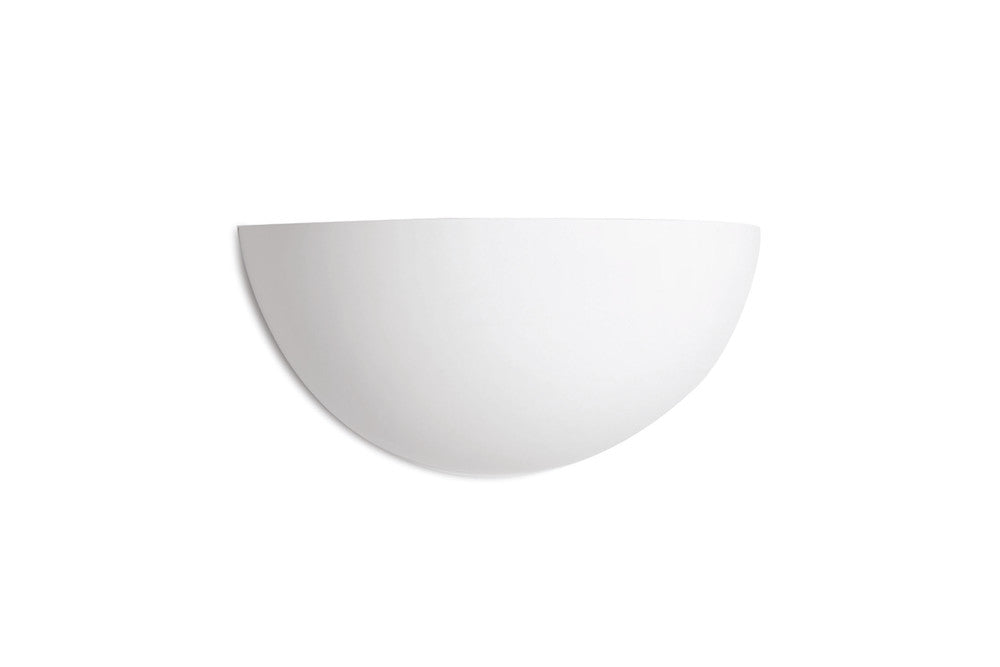 Integral ILDEC008 Indoor Decorative Paintable Gypsum Florina Wall Light IP20 For 1x E14 Max 40W White - westbasedirect.com