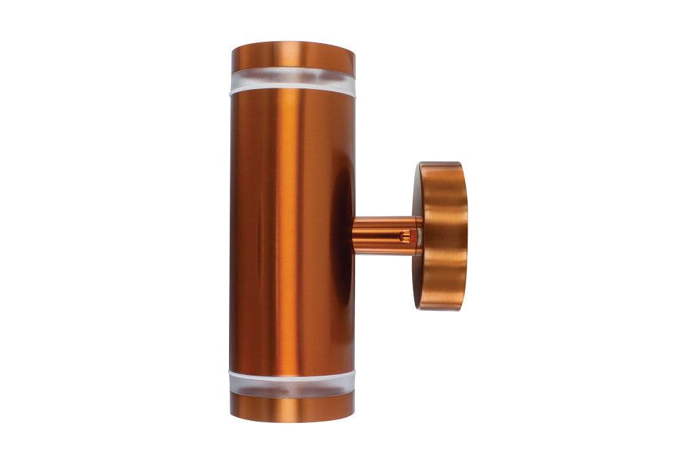 Integral ILDED043 Outdoor Stainless Steel Up And Down GU10 IP65 Wall Light Copper - westbasedirect.com