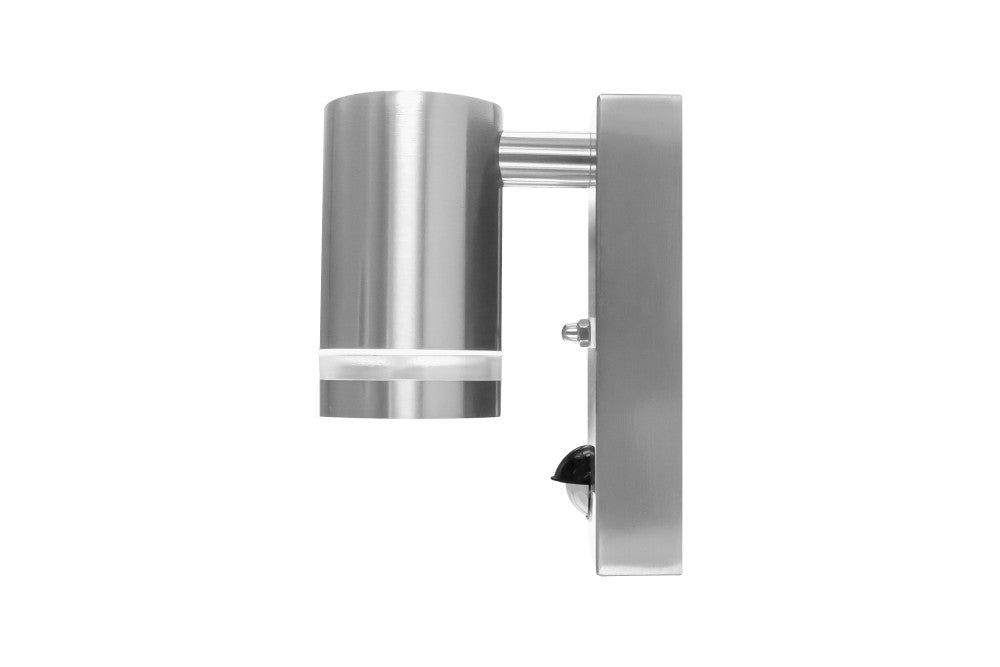 Integral ILDED044 Outdoor Stainless Steel Down GU10 IP54 Wall Light with PIR Steel - westbasedirect.com
