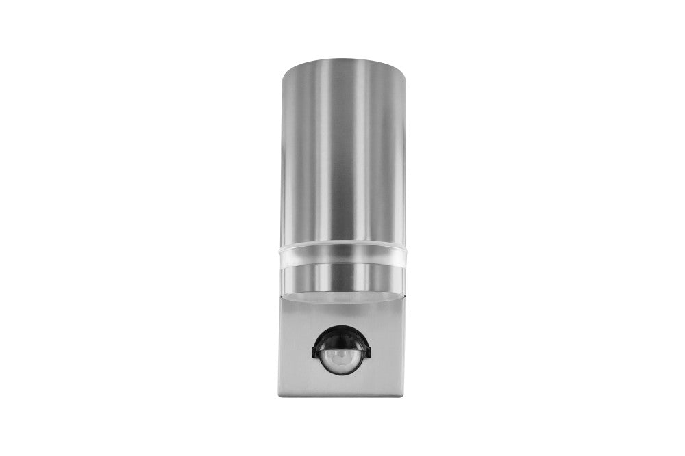 Integral ILDED044 Outdoor Stainless Steel Down GU10 IP54 Wall Light with PIR Steel - westbasedirect.com