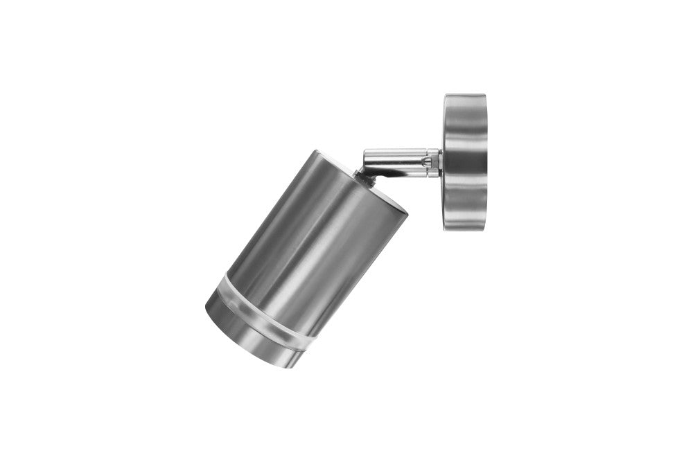Integral ILDED053 Outdoor Stainless Steel Adjustable GU10 IP65 Wall Spotlight Steel - westbasedirect.com