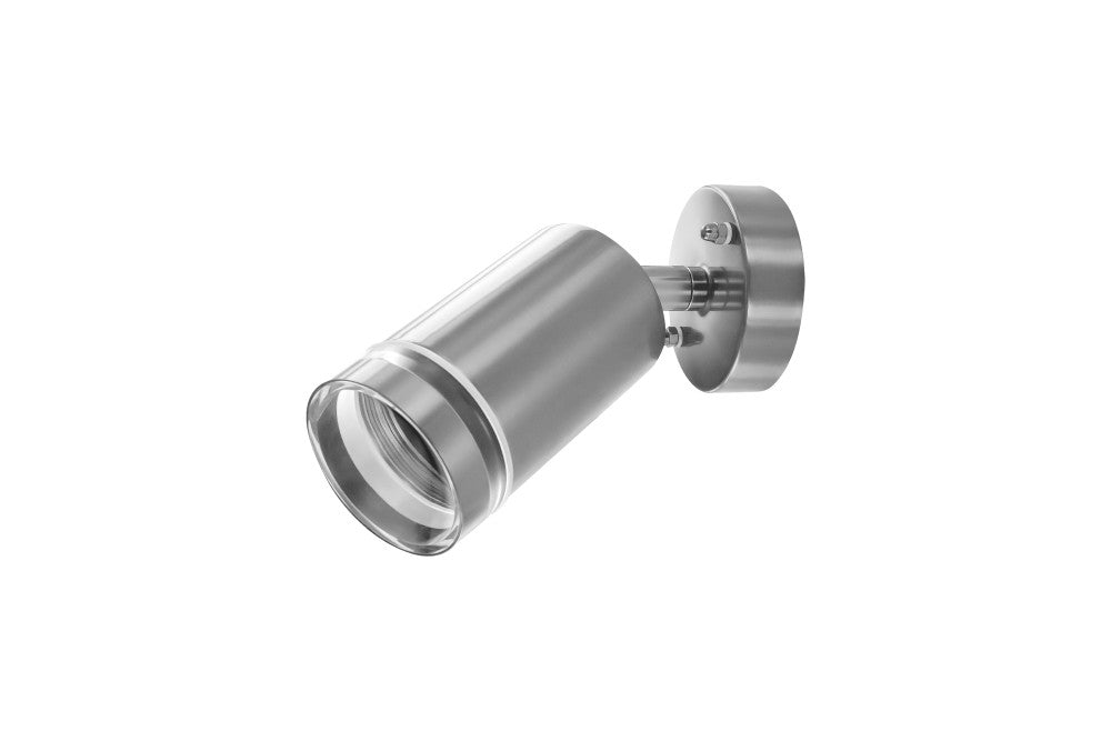 Integral ILDED053 Outdoor Stainless Steel Adjustable GU10 IP65 Wall Spotlight Steel - westbasedirect.com