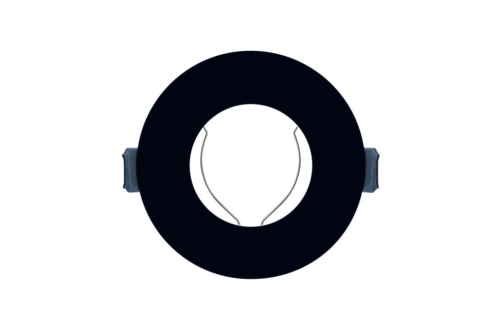 Integral ILDLFR70D028 Evofire Fire Rated Downlight 70mm Cutout IP65 Black Round +GU10 Holder - westbasedirect.com