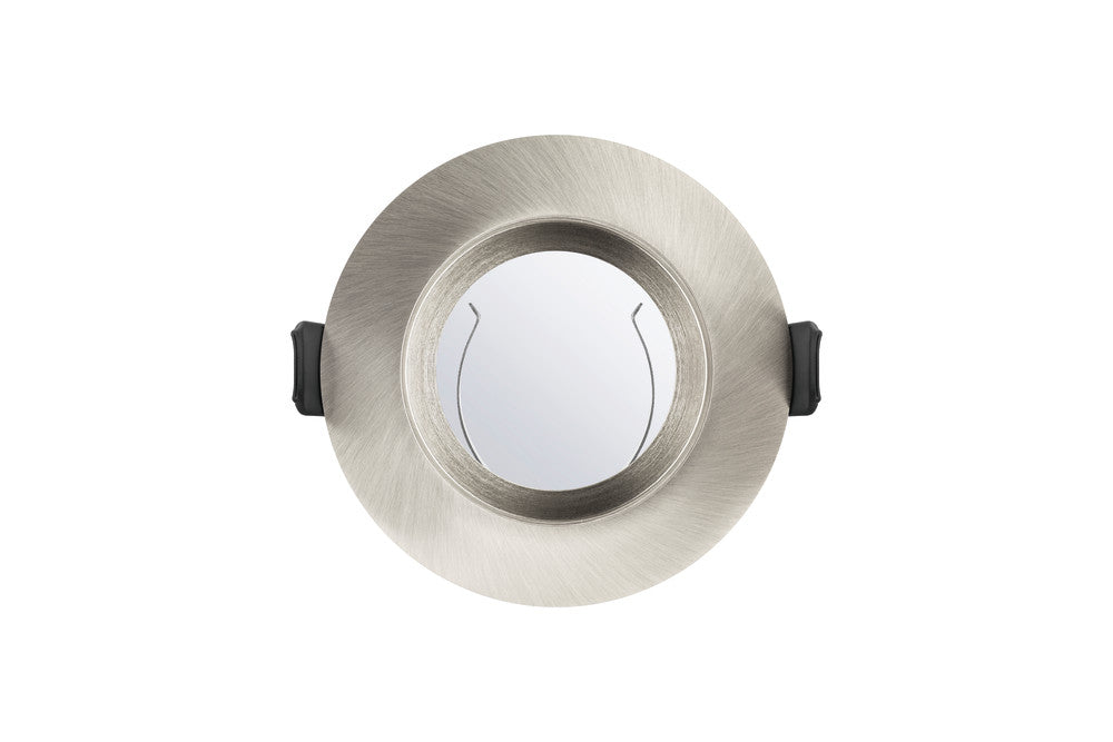Integral ILDLFR70E004 Evofire Fire Rated Downlight 70mm Cutout IP65 Satin Nickel Recessed +GU10 Holder & Insulation Guard - westbasedirect.com