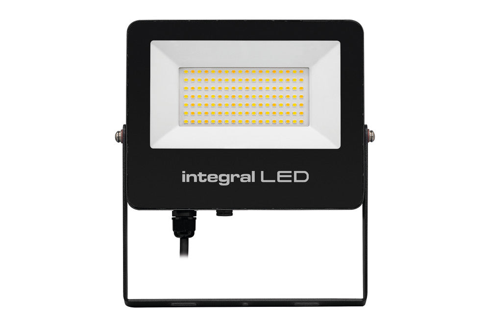 Integral ILFLC248 Super Slim 2 Floodlight IP67 5000Lm 50W Smart Tuya Dimmable Alexa Google Assistant CCT Tunable 3000-6500K 120° 100Lm/W Black - westbasedirect.com