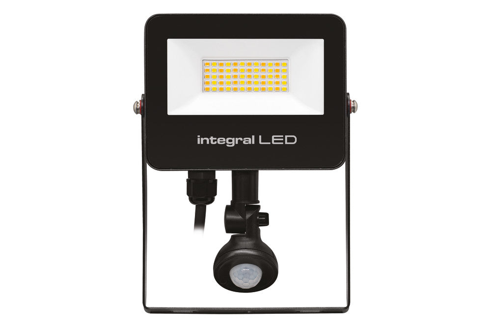 Integral ILFLC251 Super Slim 2 Floodlight IP67 2000Lm 20W Smart Tuya Dimmable Alexa Google Assistant CCT Tunable 3000-6500K PIR 120° 100Lm/W Black - westbasedirect.com