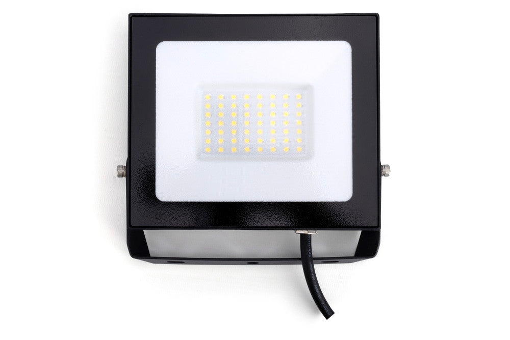 Integral ILFLE021 Compact Slim Floodlight 50W 5000Lm 4000K 120 Beam 100Lm/W IP65 IK08 Black - westbasedirect.com