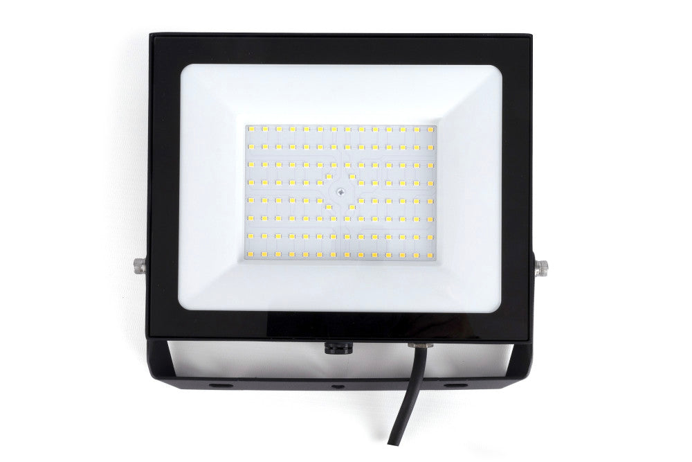 Integral ILFLE023 Compact Slim Floodlight 100W 10000Lm 4000K 120 Beam 100Lm/W IP65 IK08 Black - westbasedirect.com