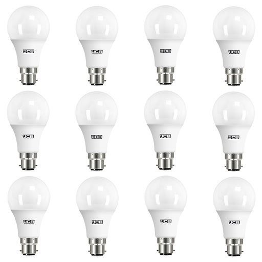 JCB S10991 B22 BC GLS LED Bulb Opal 8.5W 806lm Daylight 6500K (12 Pack) - westbasedirect.com