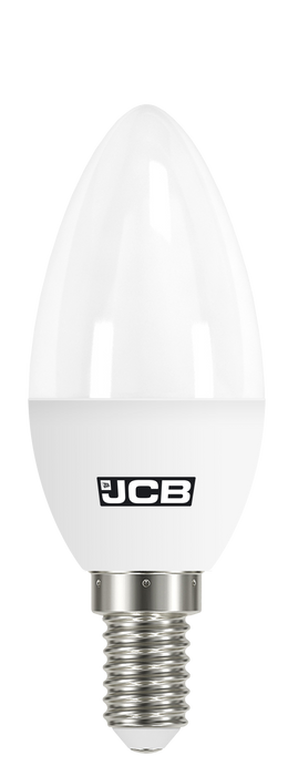 JCB S15146 E14 SES Candle LED Bulb Opal 5.5W 470lm Warm White 3000K (4 Pack) - westbasedirect.com