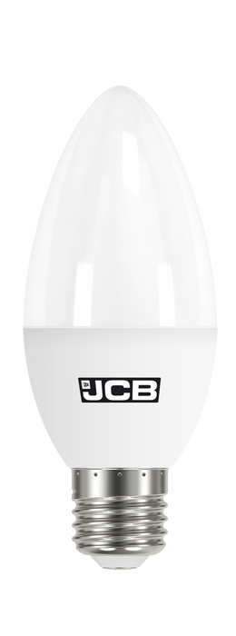 JCB S10983 E27 ES Candle LED Bulb Opal 4.9W 470lm Warm White 3000K (12 Pack) - westbasedirect.com