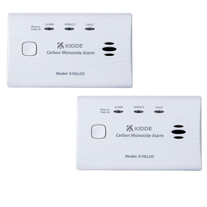 Kidde K10LLCO Battery Powered Carbon Monoxide Alarm 10 Year Sealed-In Battery (Twin Pack) - westbasedirect.com