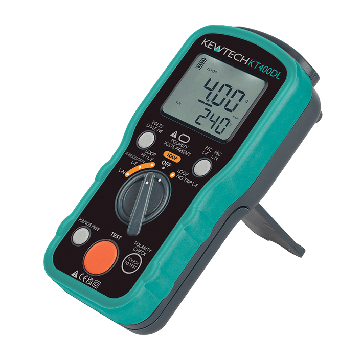 Kewtech KT400DL Digital Loop/PSC Tester - High Current, High Resolution & No Trip - westbasedirect.com