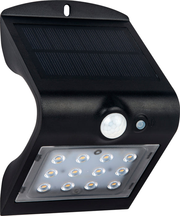 Luceco LEXS22B40 Solar Guardian Wall Light with PIR Sensor Black IP65 1.5W 220lm 4000K Standard - westbasedirect.com