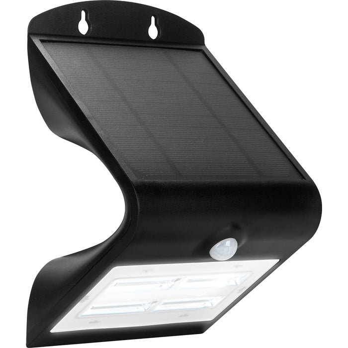 Luceco LEXS40B40 Solar Guardian Wall Light with PIR Sensor Black IP44 3.2W 400lm 4000K Standard - westbasedirect.com