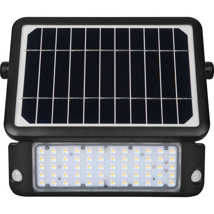 Luceco LEXSF11B40 Solar Guardian Floodlight with PIR Sensor Black IP65 10W 1080lm 4000K - westbasedirect.com