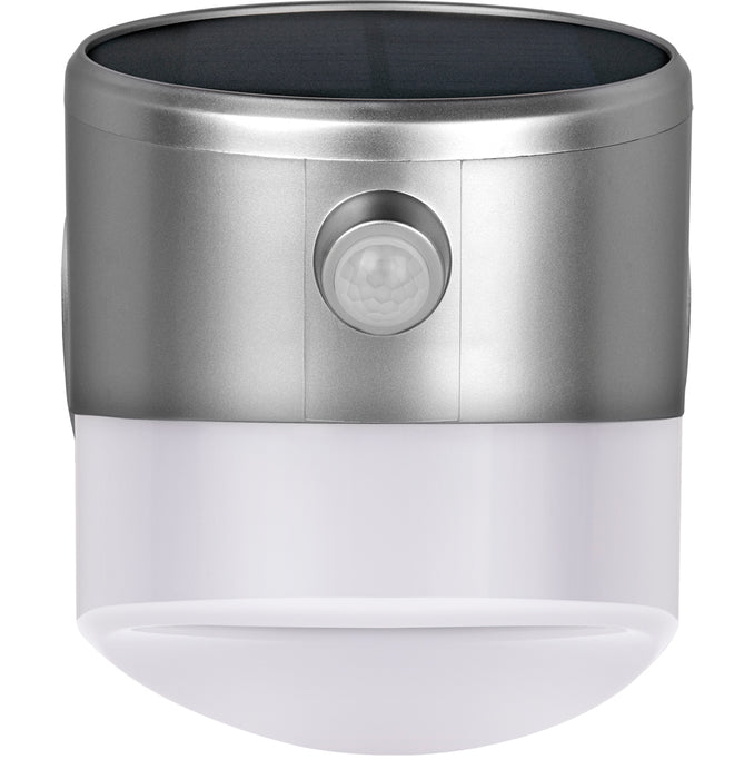 Luceco LEXSL20G40 Solar Guardian Wall Lantern with PIR Sensor Grey IP44 200lm 2W 4000K Standard - westbasedirect.com
