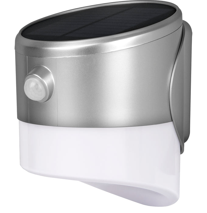 Luceco LEXSL20G40 Solar Guardian Wall Lantern with PIR Sensor Grey IP44 200lm 2W 4000K Standard - westbasedirect.com
