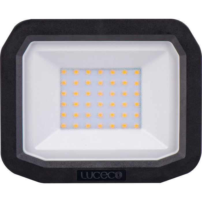 Luceco LFS30B130 30W 3000lm 3000K IP65 Castra Security Floodlight Standard Black - westbasedirect.com