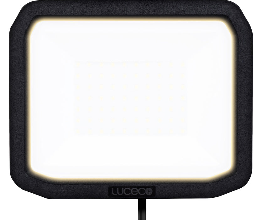 Luceco LFS50B130 50W 5400lm 3000K IP65 Castra Security Floodlight Standard Black - westbasedirect.com