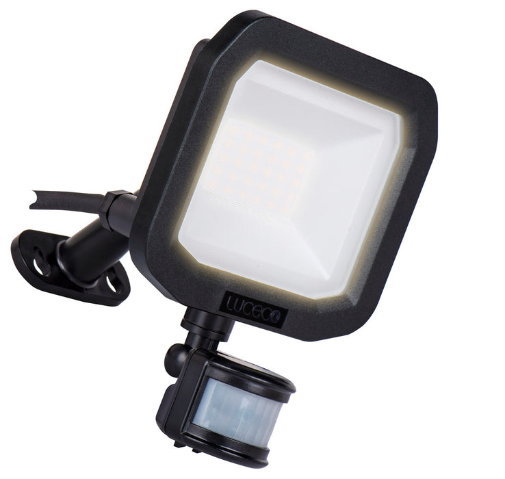 Luceco LFSP20B130 20W 2200lm 3000K IP65 Castra Security Floodlight with PIR Black - westbasedirect.com