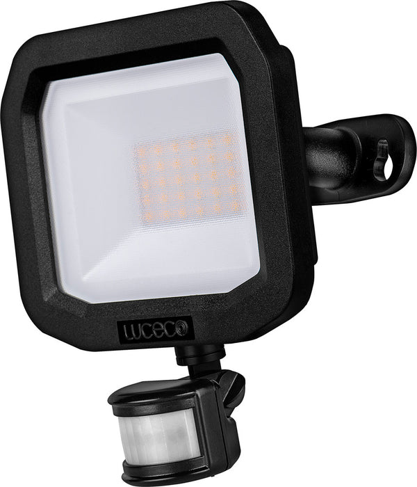 Luceco LFSP20B130 20W 2200lm 3000K IP65 Castra Security Floodlight with PIR Black - westbasedirect.com