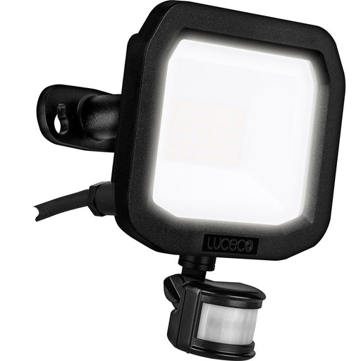 Luceco LFSP20B150 20W 2400lm 5000K IP65 Castra Security Floodlight with PIR Black - westbasedirect.com
