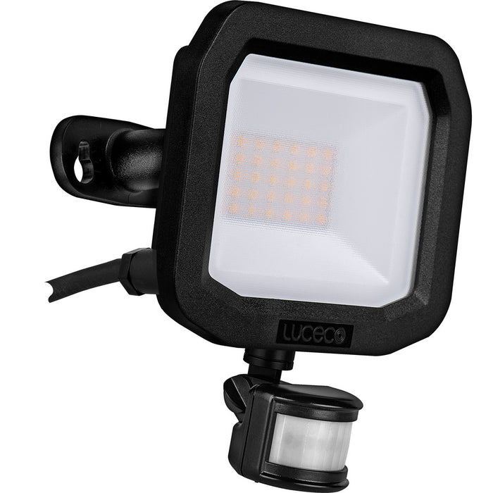 Luceco LFSP20B150 20W 2400lm 5000K IP65 Castra Security Floodlight with PIR Black - westbasedirect.com