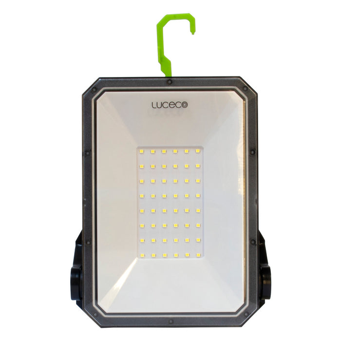 Luceco LILM13G65 Rechargeable Folding Magnetic Worklight 1300lm 10W 6500K with Power Bank - USB-C Charged - westbasedirect.com
