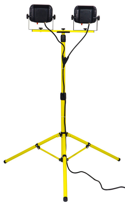 Luceco LSLTTW2181V Site 110V Twin Head Tripod Work Light 2x1800lm 2x22W - westbasedirect.com