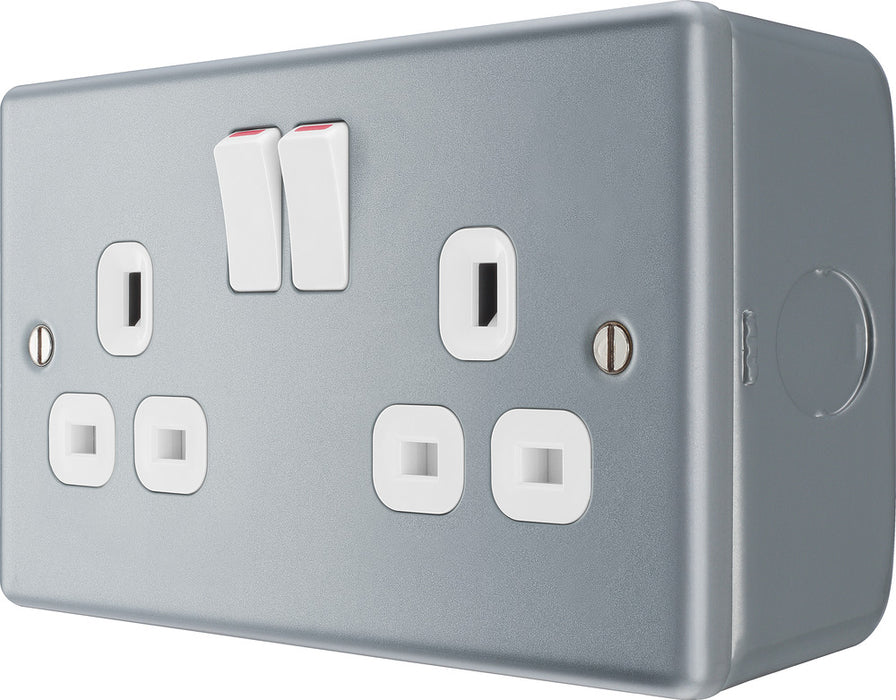 BG MC522 Metal Clad 13A 2G DP Switched Socket - westbasedirect.com