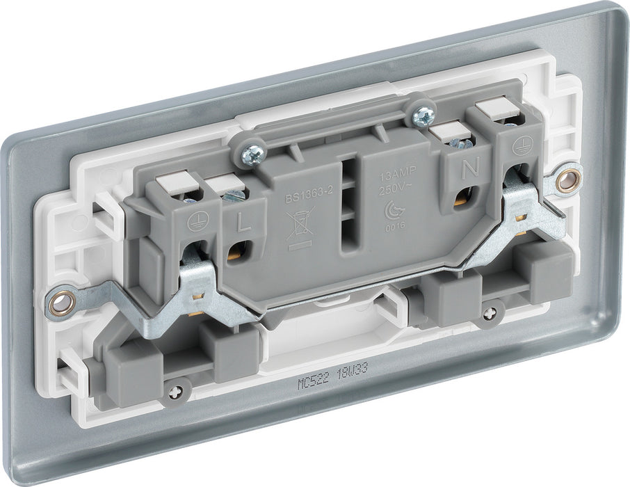 BG MC522 Metal Clad 13A 2G DP Switched Socket - westbasedirect.com