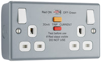 BG MC522ARCD Metal Clad 13A 2G SP Type A RCD Protection Switched Socket