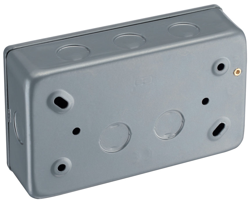 BG MC522ARCD Metal Clad 13A 2G SP Type A RCD Protection Switched Socket - westbasedirect.com
