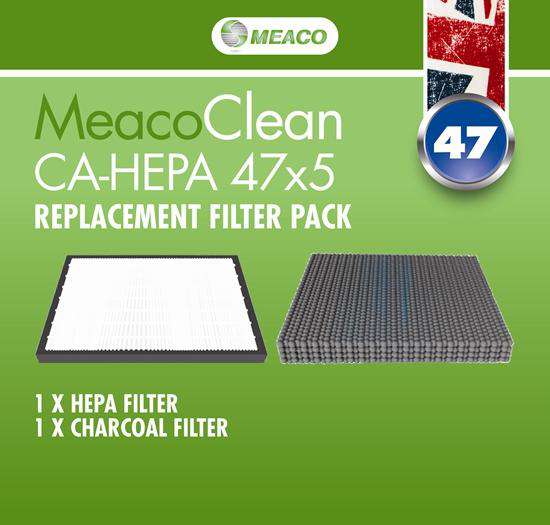 Meaco Spare filter set for MeacoClean CA-HEPA 47x5 Air Purifier - westbasedirect.com