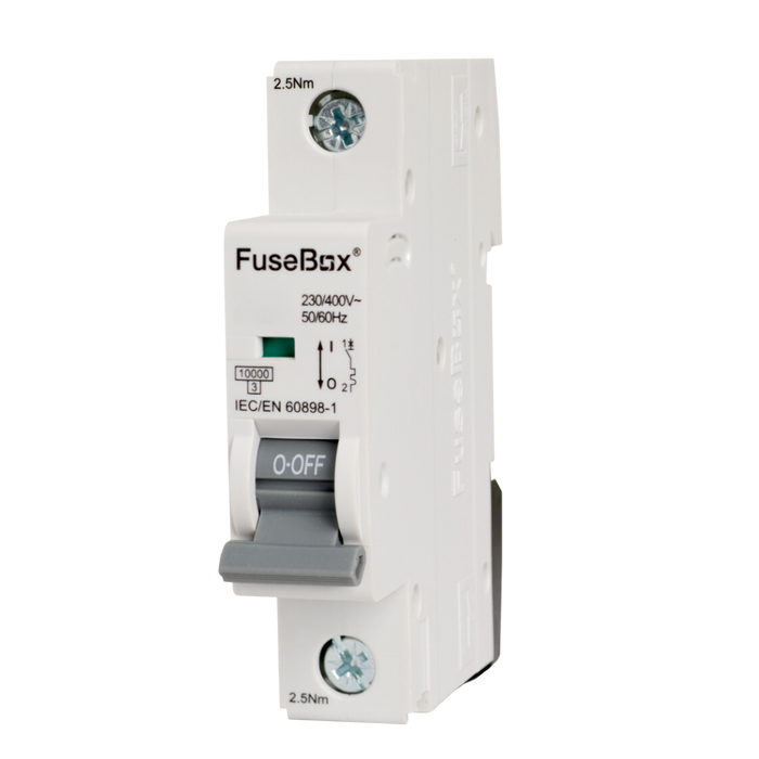 FuseBox MT10C251 25A 1P C Curve 10kA MCB - westbasedirect.com