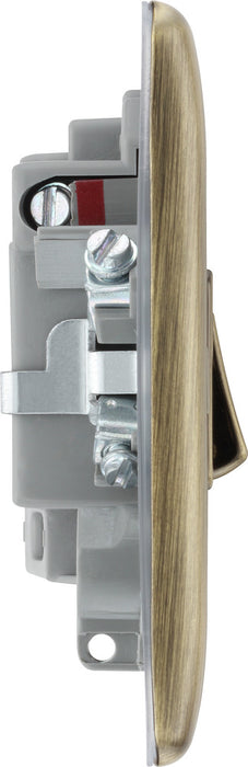 BG NAB52 Nexus Metal Switched Spur + Neon 13A - Antique Brass - westbasedirect.com