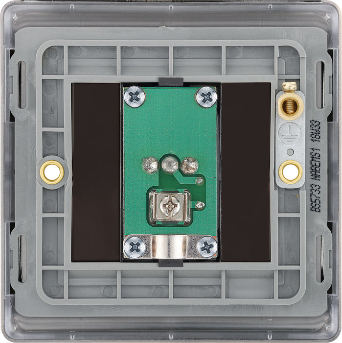 BG NAB62 Nexus Metal Isolated TV Aerial Socket - Black Insert - Antique Brass - westbasedirect.com