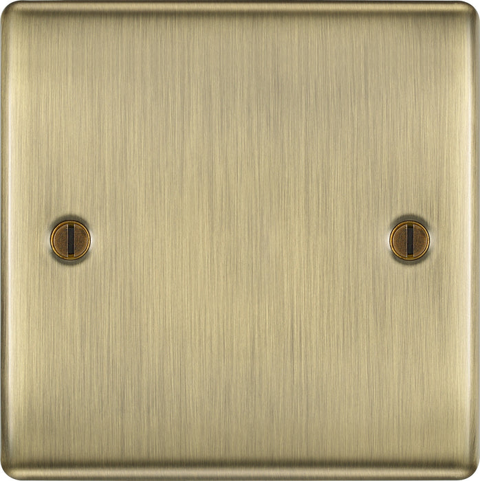 BG NAB94 Nexus Metal Single Blanking Plate - Antique Brass - westbasedirect.com