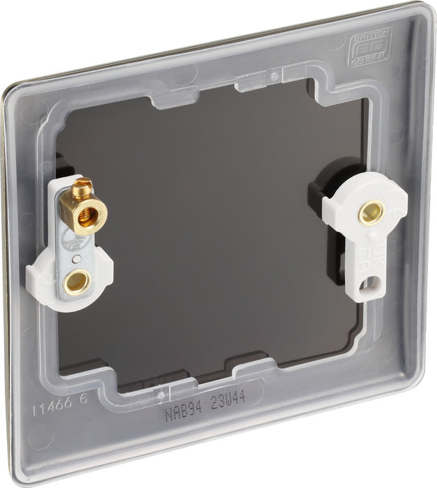 BG NAB94 Nexus Metal Single Blanking Plate - Antique Brass - westbasedirect.com