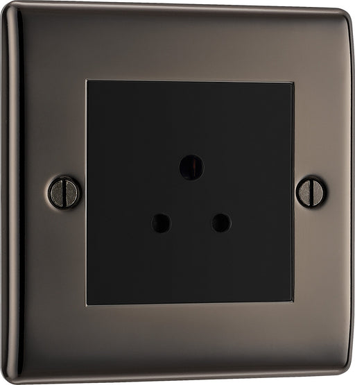 BG NBN28B Nexus Metal Unswitched Round Pin Socket 2A - Black Insert - Black Nickel - westbasedirect.com