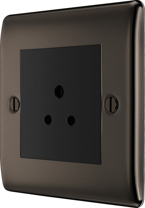 BG NBN28B Nexus Metal Unswitched Round Pin Socket 2A - Black Insert - Black Nickel - westbasedirect.com