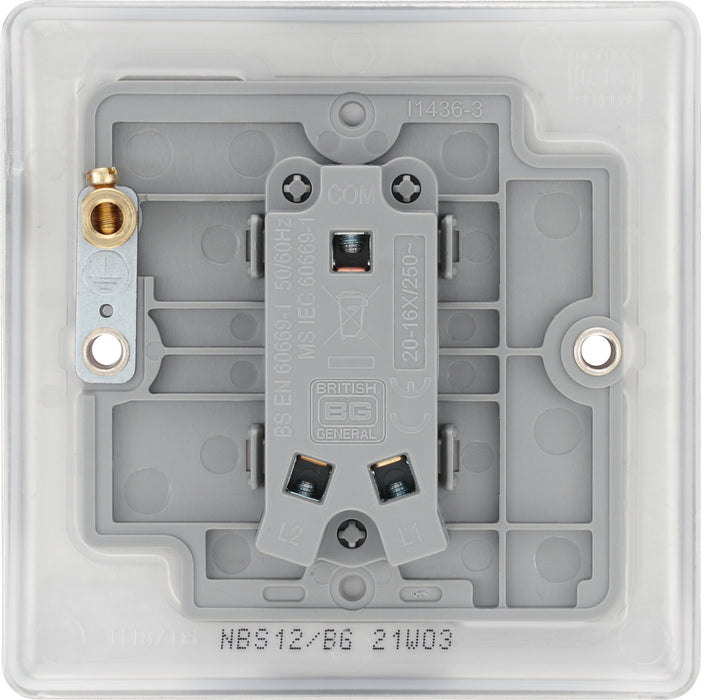 BG NBS12 Nexus Metal 10AX 2-Way Single Light Switch - Brushed Steel (10 Pack) - westbasedirect.com