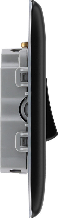 BG NFB15 Nexus Metal Fan Isolator Switch TP 10A - Matt Black + Black Rocker - westbasedirect.com